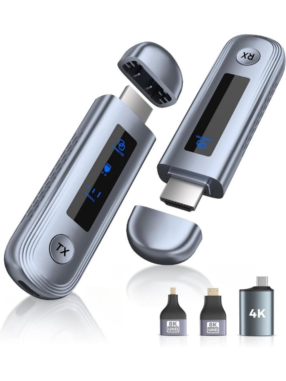 4K Wireless HDMI Transmitter & Receiver, Plug & Play, HD Video Extender for